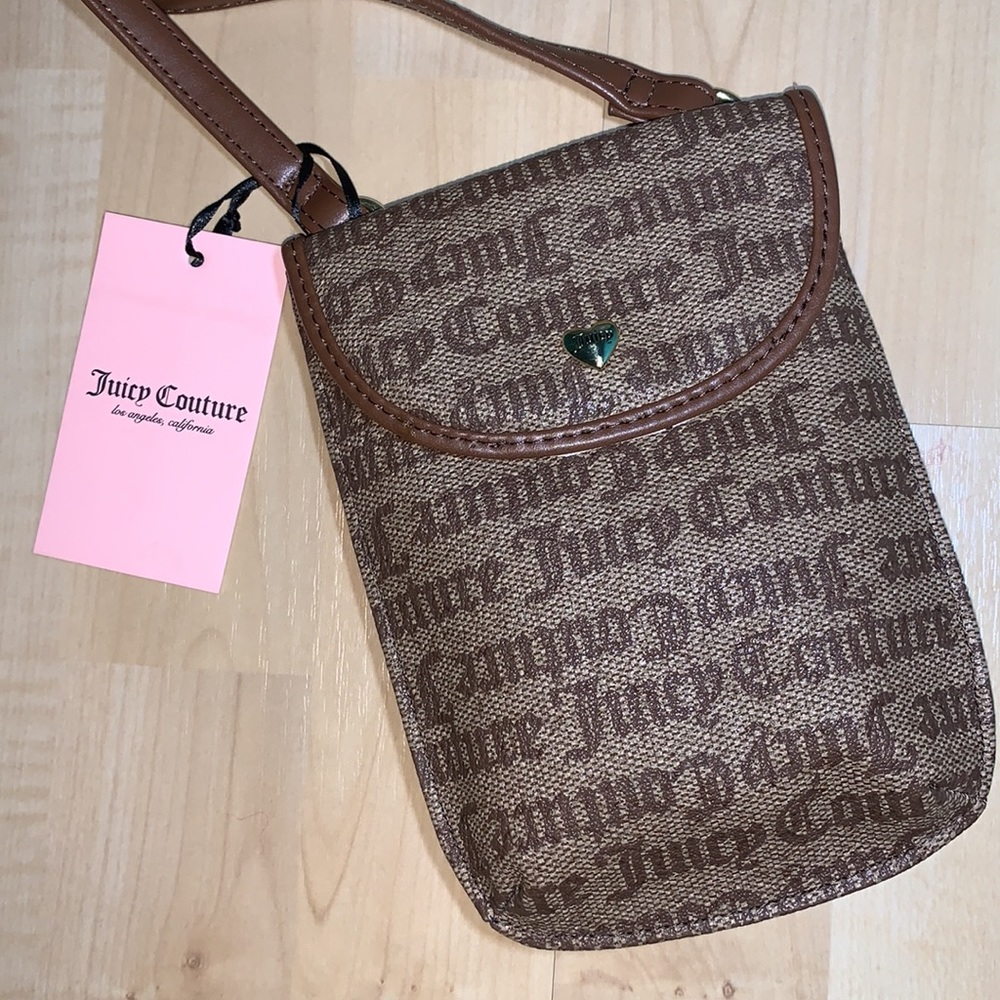 JUICY COUTURE Gothic Status Brown Love Club Cellie Purse